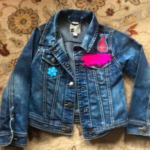 Trolls Denim Jacket Hand-embellished (by me)